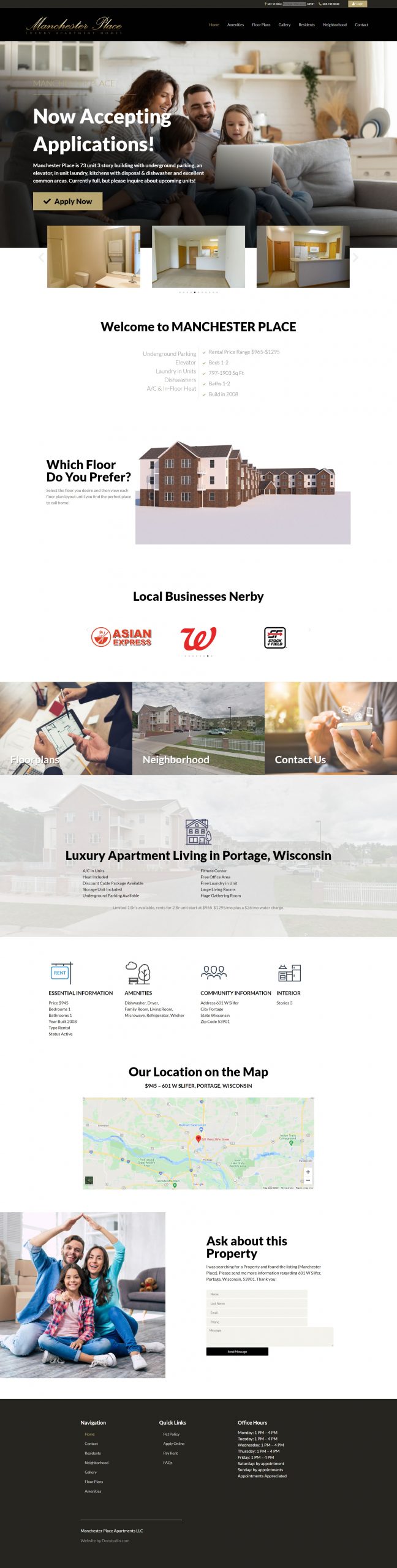 Apartment Building Website Creation