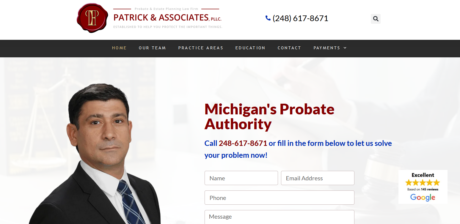 Snip Michigan Probate Lawyer Dean Patrick Probate Attorney Mozilla Firefo 3