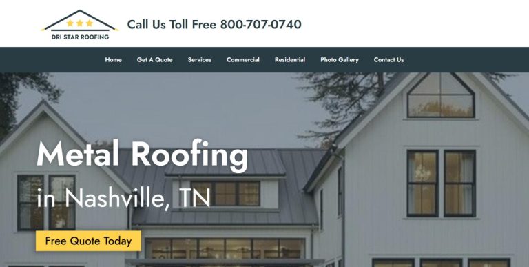 Snip dristarroofing.com Google Chrome 3