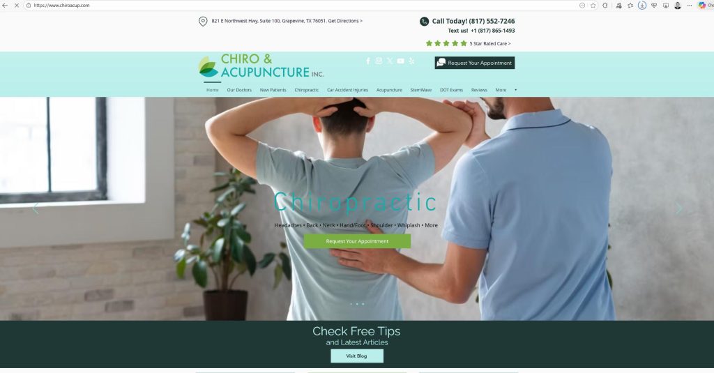 Snip Chiropractor Grapevine and Acupuncture Grapevine TX and 5 more pages Your Chrome Mic