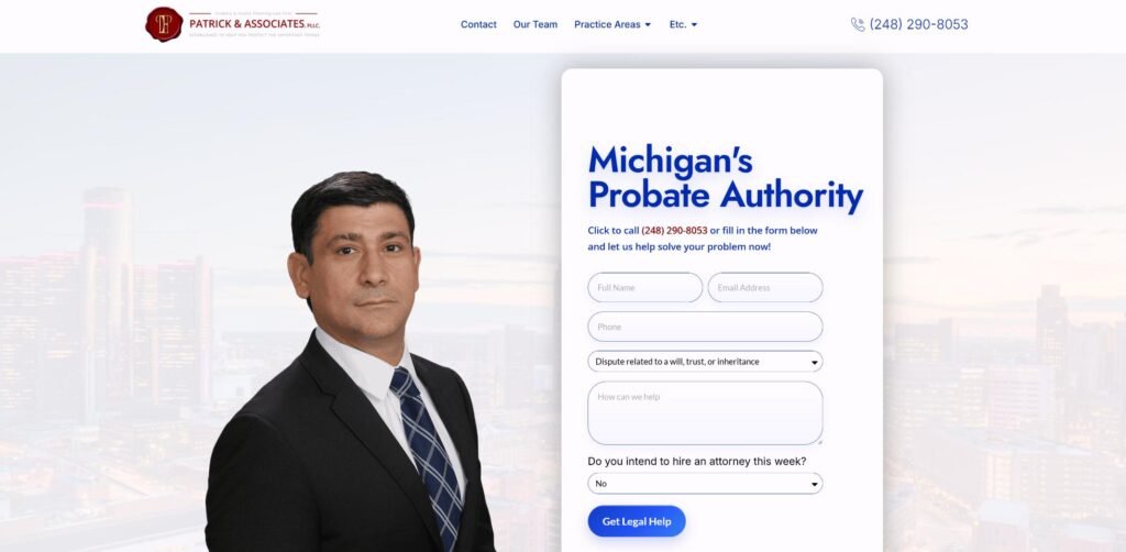 Snip Michigan Probate Lawyer Dean Patrick Probate Attorney Google Chrome