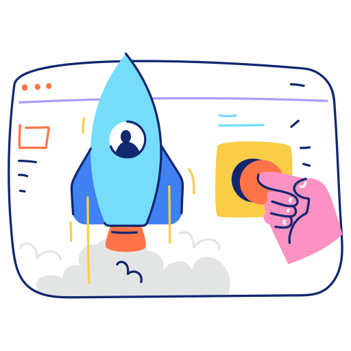 7627564 web development launch start up icon