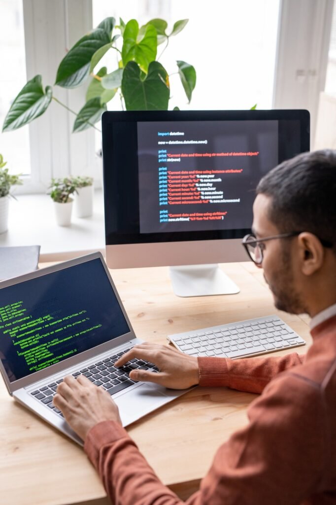 web developer at work