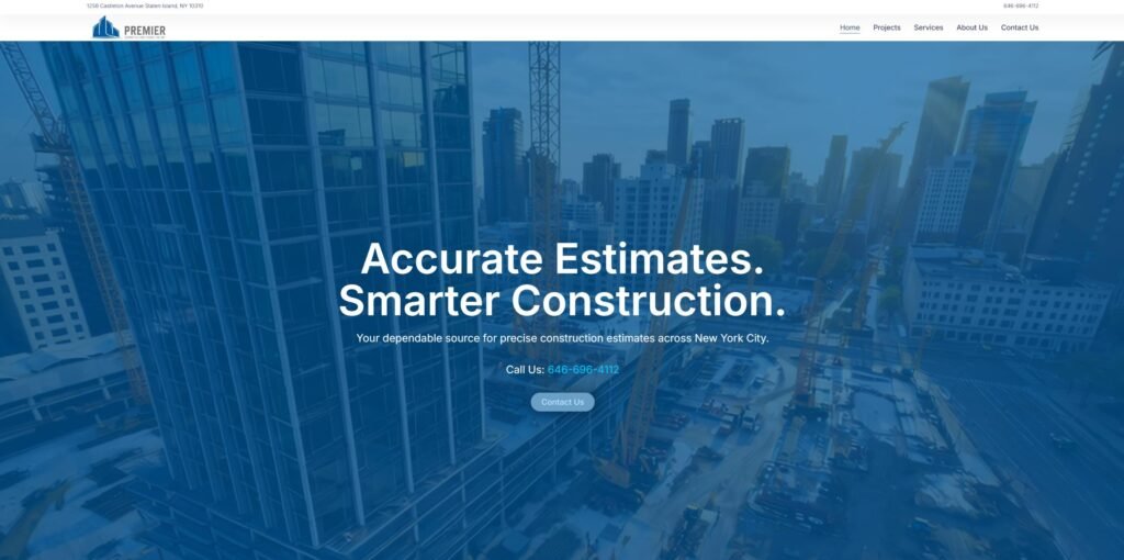 Snip Premier Estimating and Consulting Inc. Google Chrome
