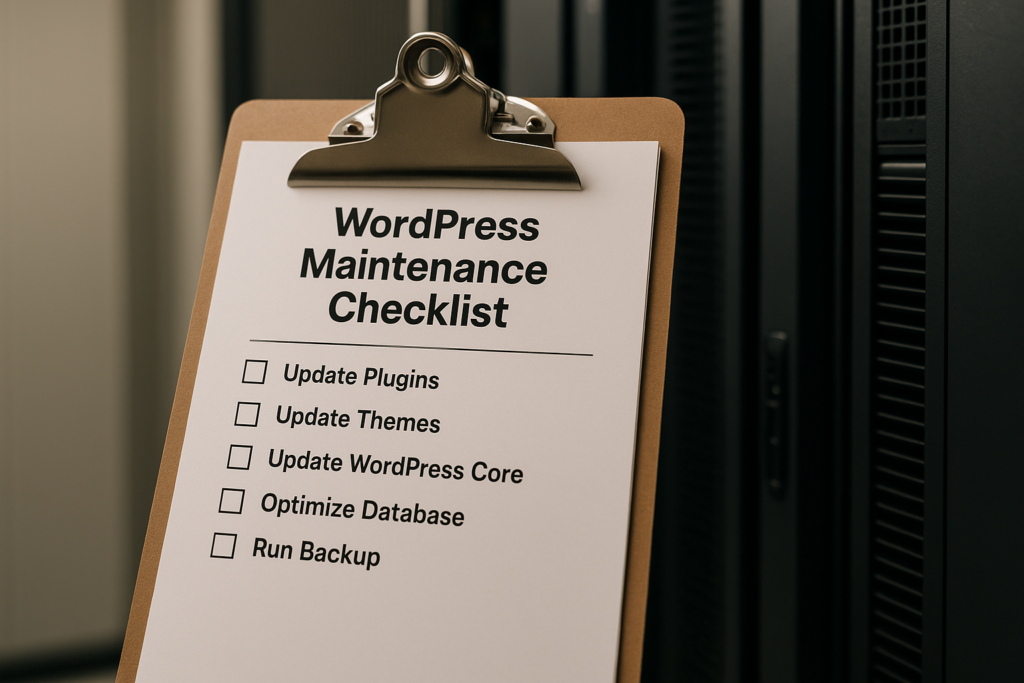 WordPress Maintenance Checklist for Small Business Websites: What to Update Every Month
