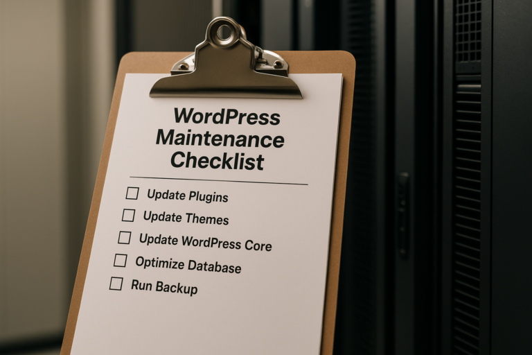 WordPress Maintenance Checklist for Small Business Websites: What to Update Every Month