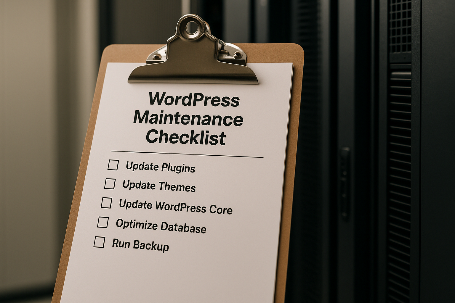 WordPress Maintenance Checklist for Small Business Websites: What to Update Every Month