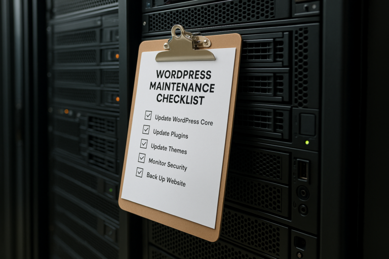 WordPress Maintenance Checklist for Small Business Websites: What to Update, Monitor, and Back Up Every Month