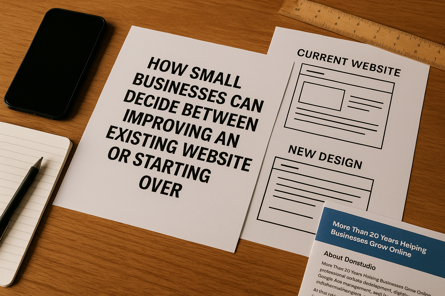 How Small Businesses Can Decide Between Improving an Existing Website or Starting Over